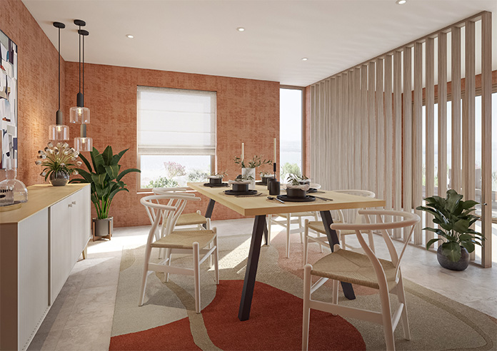 Gemstone Voile, White - Roman Blind - Image 6